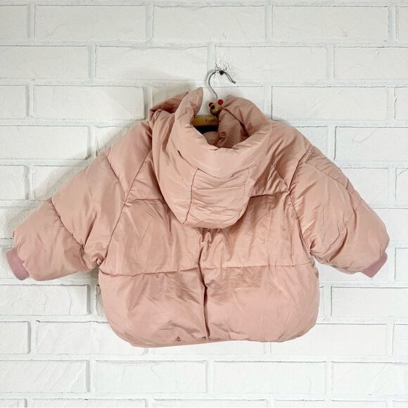Blush Pink Toddler Hooded Puffy Winter Coat 2T 3T - Picture 2 of 11
